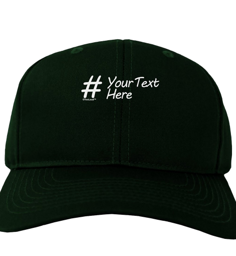 Personalized Hashtag Adult Dark Baseball Cap Hat