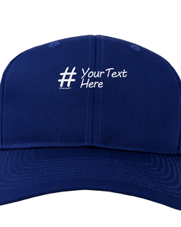 Personalized Hashtag Adult Dark Baseball Cap Hat